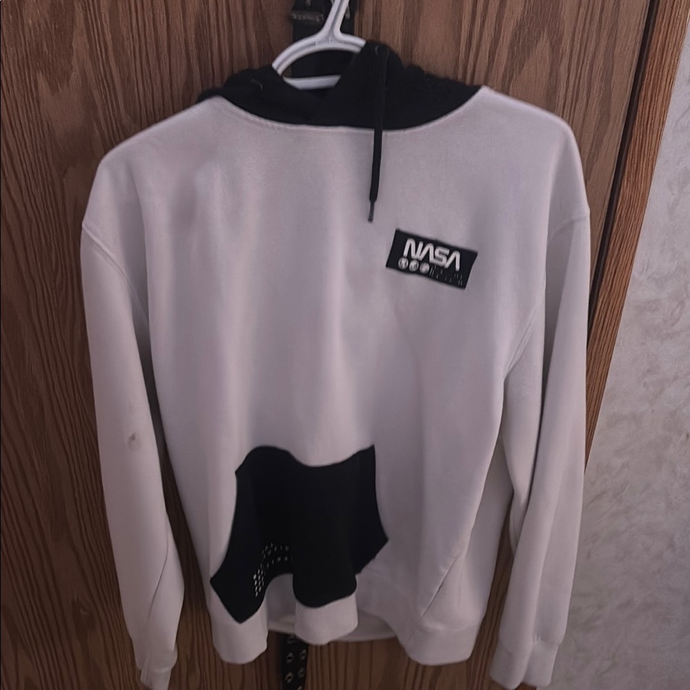 NASA White and Black Hoodie